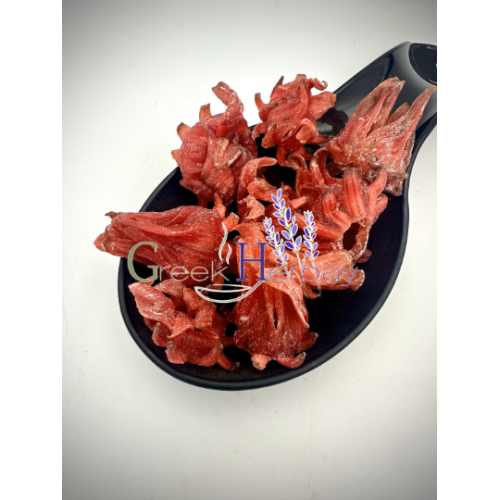 Dried Candied Hibiscus Flowers - Edible Hibiscus Flower - Red color added - Superior Quality Candied Snack