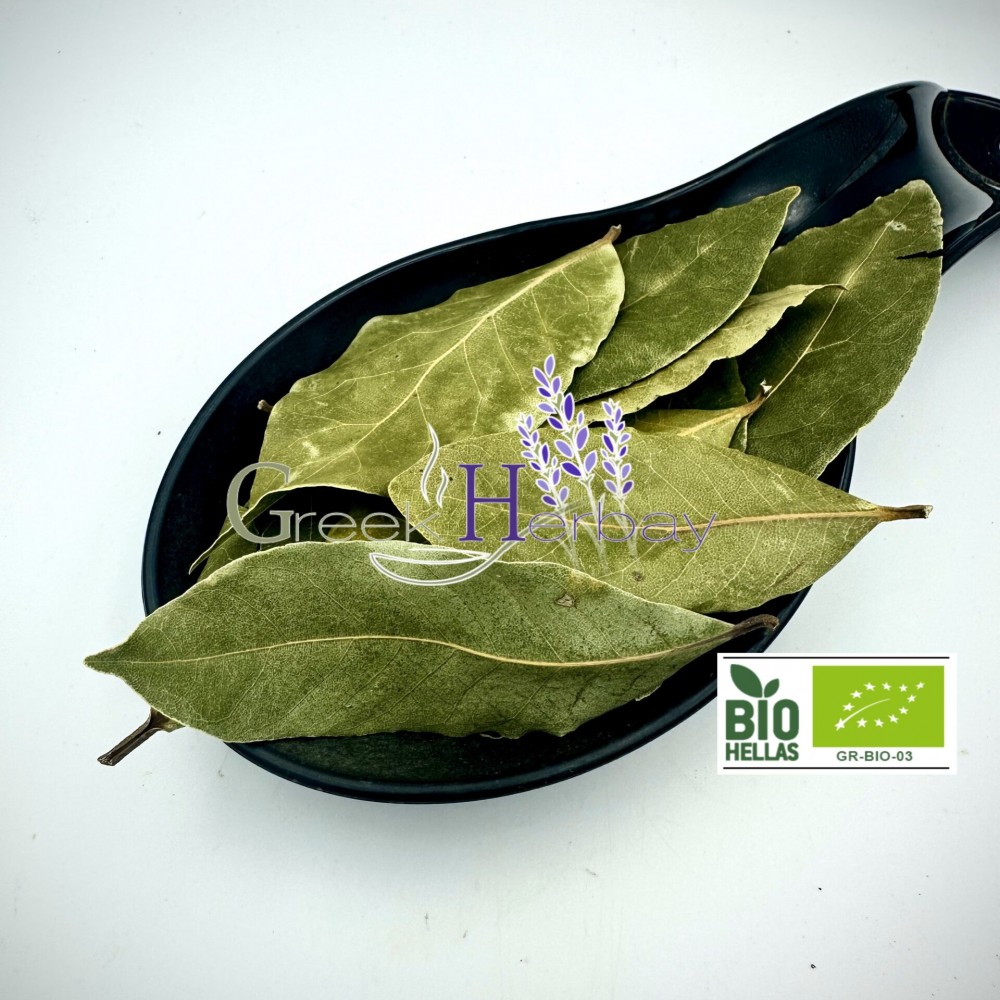 100% Greek Organic Dried Bay Leaves - Whole Handpicked Laurel Leaves Superior Quality Laurus Nobilis - Daphne Herb{Certified Bio Product}