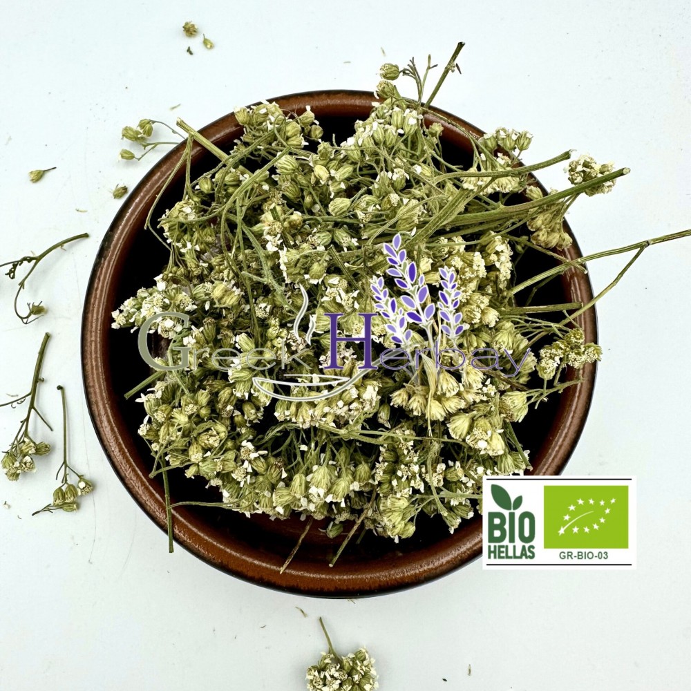 100% Organic Greek Yarrow Dried Flowers Loose Herbal Tea - Achillea Millefolium -Superior Quality Herbs&Dried Flowers{Certified Bio Product}