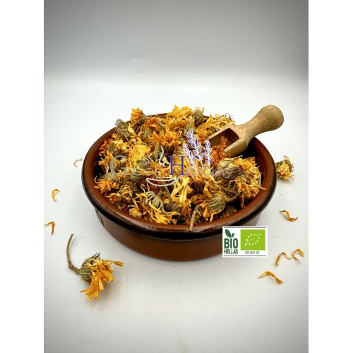 100% Organic Greek Calendula Marigold Petals & Flowers Herbal Tea - Calendula Officinalis L - Superior Quality Herbs{Certified Bio Product}