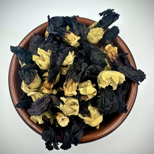 100% Black - Purple Hollyhock Mallow Loose Flower Tea - Althaea Rosea - Superior Quality -