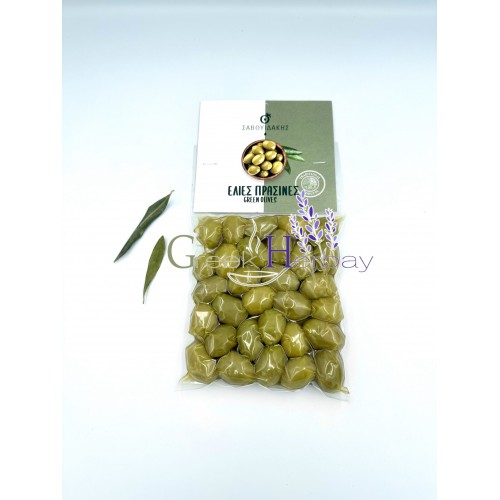 Greek Green Olives in Brine - Green Olives Chalkidiki Variety - Traditional Greek Green Olives