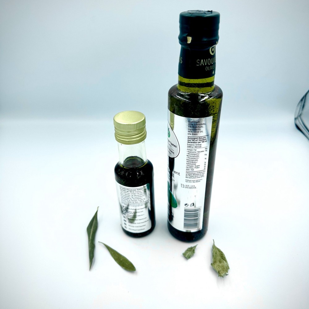Greek Olive Oil Condiment With Basil - Superior Quality Olive Oil Condiment