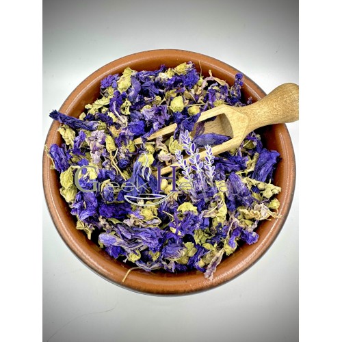 Blue Mallow Dried Flowers Loose Leaf Herbal Tea - Malva Sylvestris - Superior Quality Common Mallow