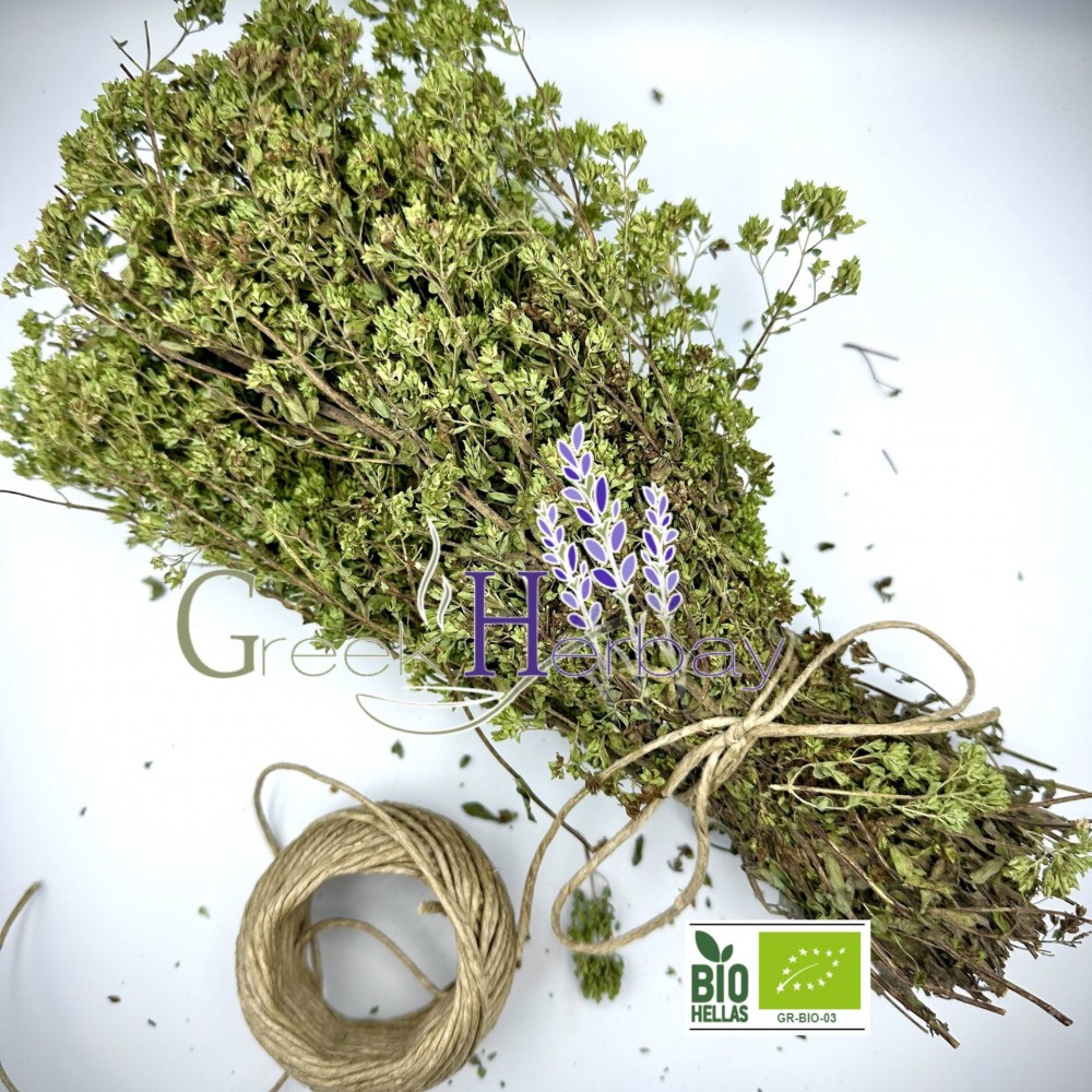 100% Organic Greek Mountain Oregano Whole Bunch - Oreganum Vulgare - Superior Quality Herbs&Spices (Certified Bio Product)