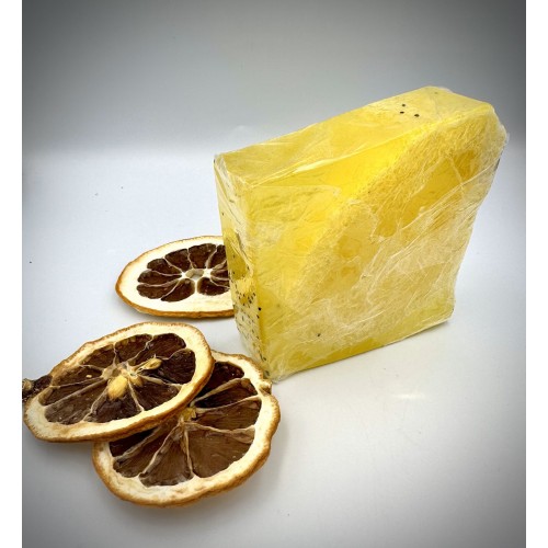 100% Handmade Natural Loofah Sponge Soap - Lemon Glycerin Soap - Exfoliating loofah Soap Bar