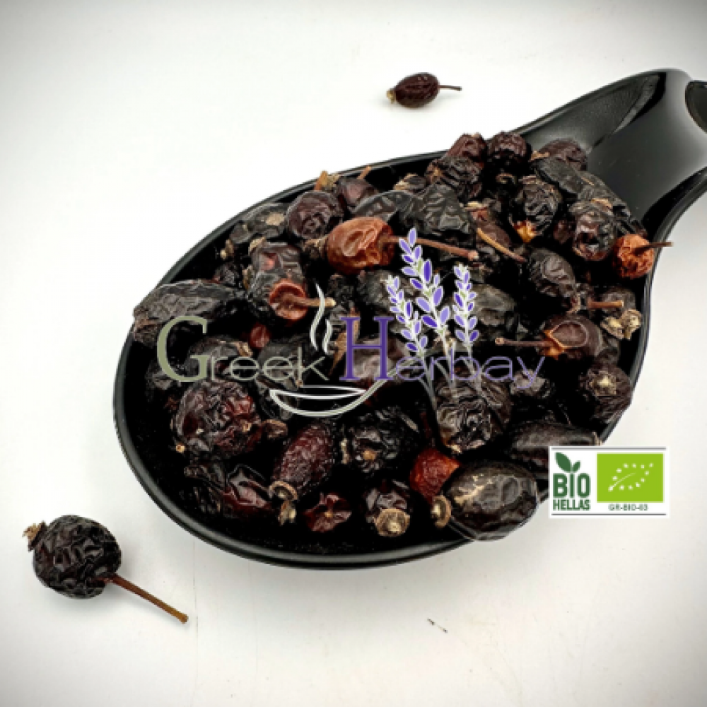 100% Organic Greek Dried Whole Rosehips Loose Herbal Tea - Rosa Canina - Wild Dog Rose Herb - Superior Quality Herbs & Spices